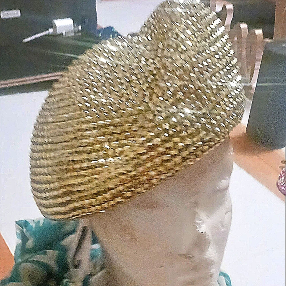 Gold dress hat